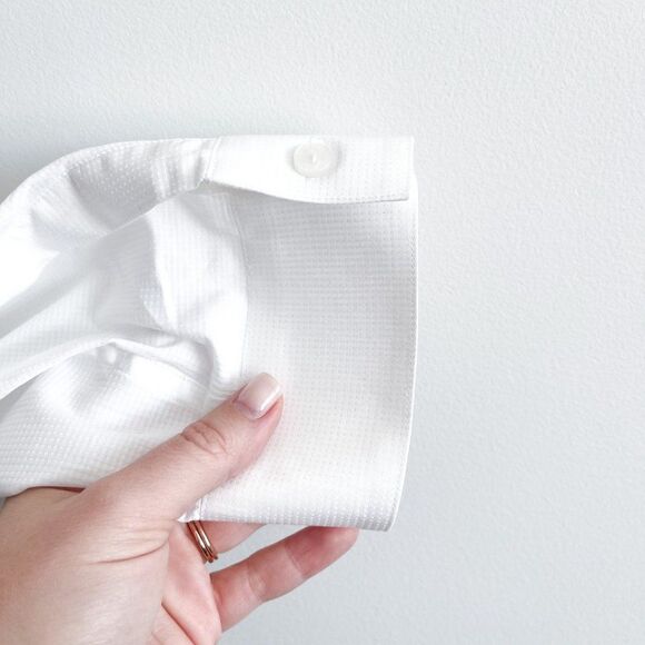 Calvin Klein Men's Dress Shirt Body Fit White Black Gray Collar Cotton Size XXL - Picture 7 of 8